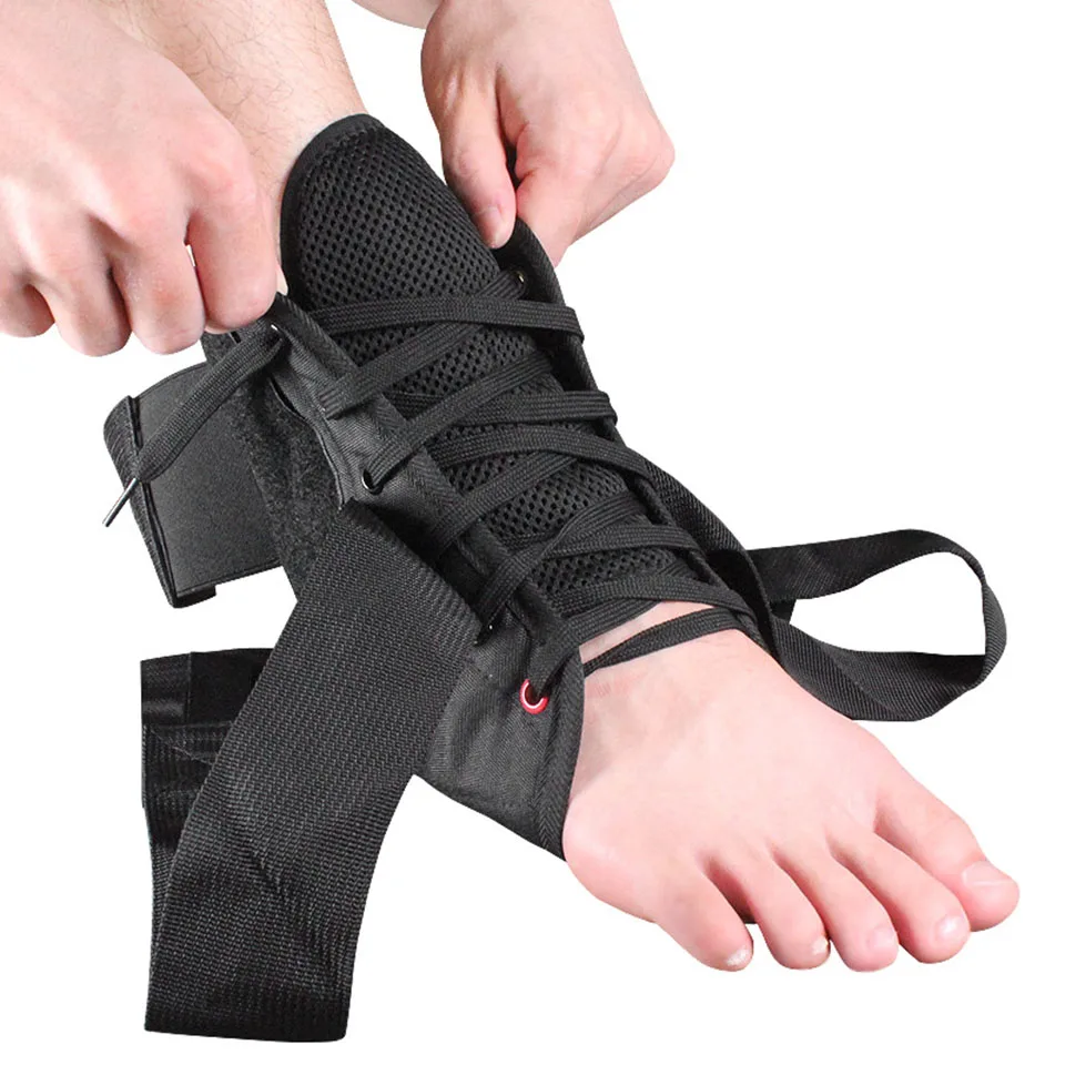 AOLIKES 1PCS Adjustable Bandage Sports Foot Anklet Wrap Ankle Brace Support Elastic Splint for Guard Sprains Injury Protector