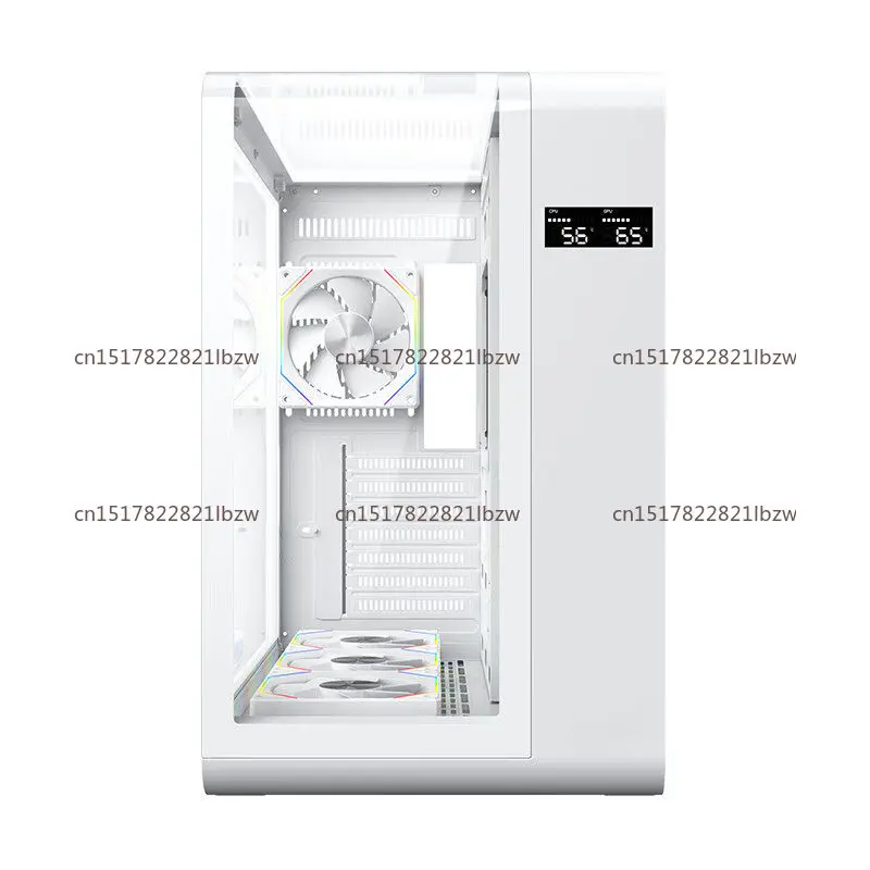 Computer Case Glass Panel Atx Tower & Chassis Black Aluminum Desktop Computer Game Cabinet Game Case - zdjęcie 1