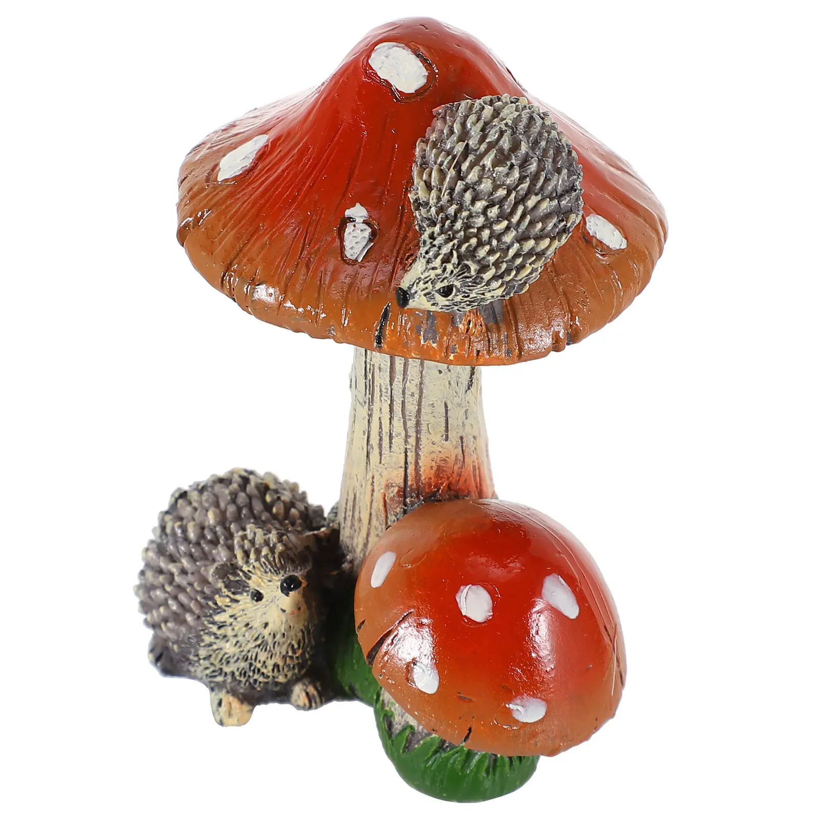 1Pcs Mini Mushroom Handicrafts Bright Ceramic Decorative Mushroom for Micro Landscape Potted Plant Decor Photography Props