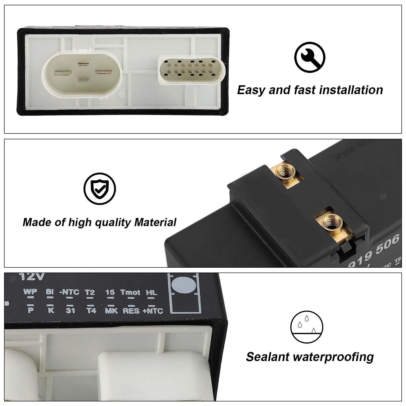 For VW Vehicles | Cooling Fan Control Module (Radiator Fan Relay) | 1J0919506N
