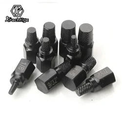 Chrome Molybdenum Alloy Steel Rounded Bolt Remover Hex Head Multi-Spline Bolt Extractor Set 10Pcs Screw Extractor Kit