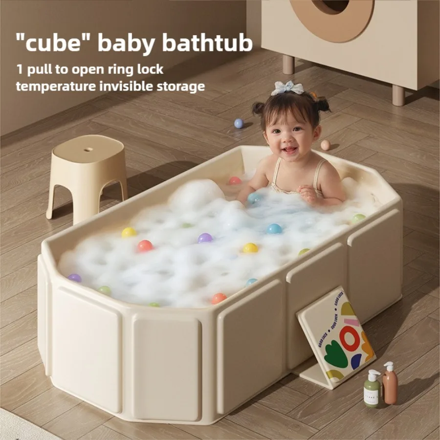 

Foldable baby bathtub for children, children's folding bath tub, baby that can sit or lie down, newborn integrated bathing basin