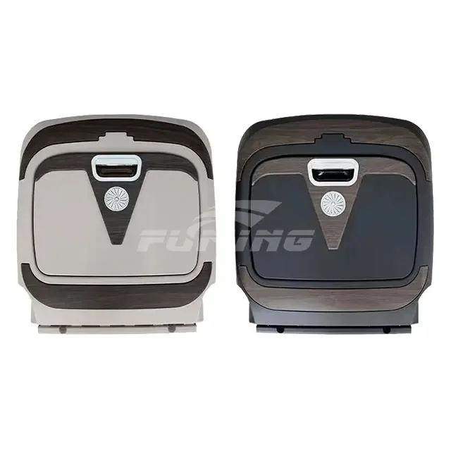 

Front passenger seat backrest folding small table modified with peach wood V-class mobile business office