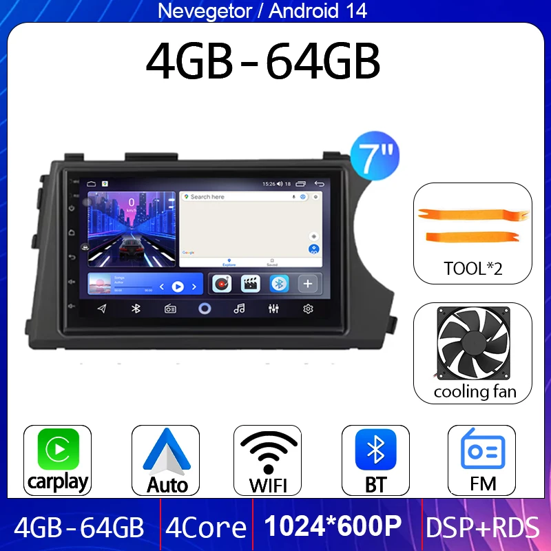 For Ssangyong Kyron Actyon 2005-2011 RHD Car Radio Carplay Android Auto GPS Navigation Multimedia Video Player WIFI No 2din DVD