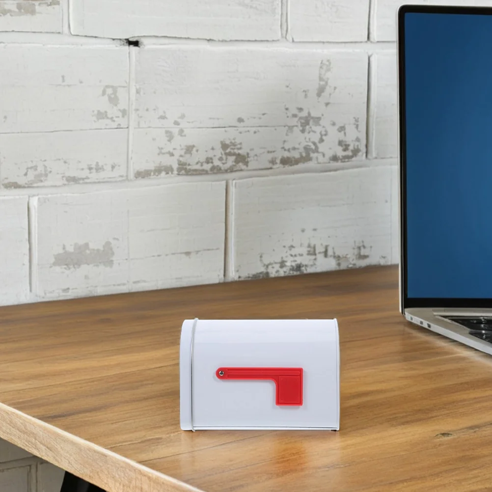 

2Pcs Retro Tinplate Mailbox Decorative Metal Storage Boxes Vintage Post Box Small Mail Organizer for Letters Gifts