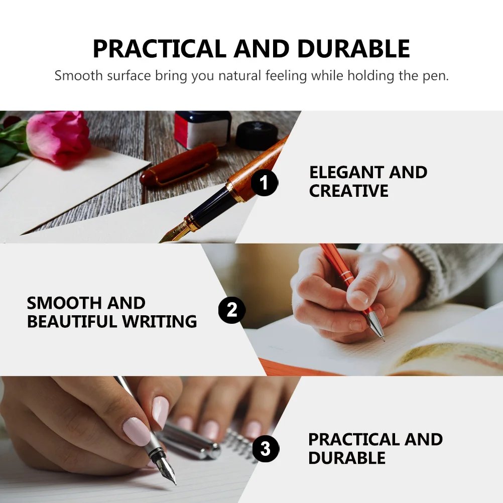 

4pcs Retro Nib Holder Wooden Dip Pen Nib Holder Compatible With Wide Narrow Manga Pen Nibs Smooth Grip Writing Supplies Gift