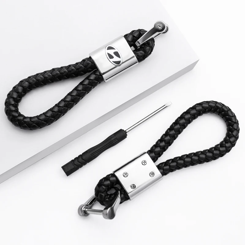 1 قطعة ثلاثية الأبعاد المعادن/الجلود سيارة التصميم المفاتيح السيارات مفتاح لشركة هيونداي i30 توكسون فيلوستر جيتز i20 أكسنت سلسلة حلقات المفاتيح اكسسوارات