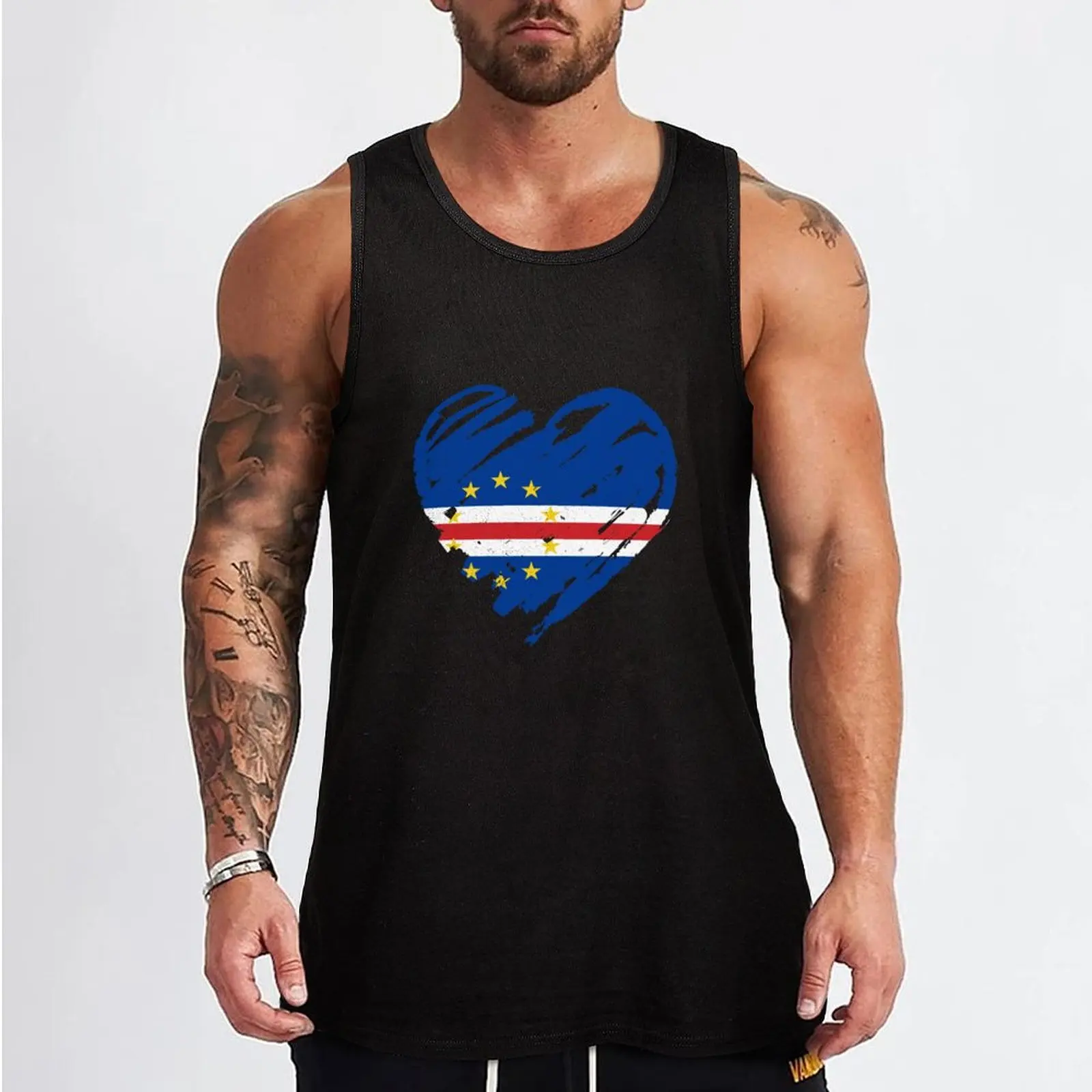 I Love Cape Verde Tank Top Men's gym clothing Men's t-shirt men clothes sleeveless shirt man