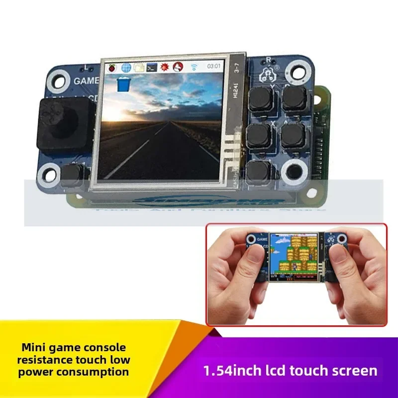 Raspberry Pi Zero 2W Mini Game Console 1.54 inch LCD resistive touch screen expansion board supports Retropie