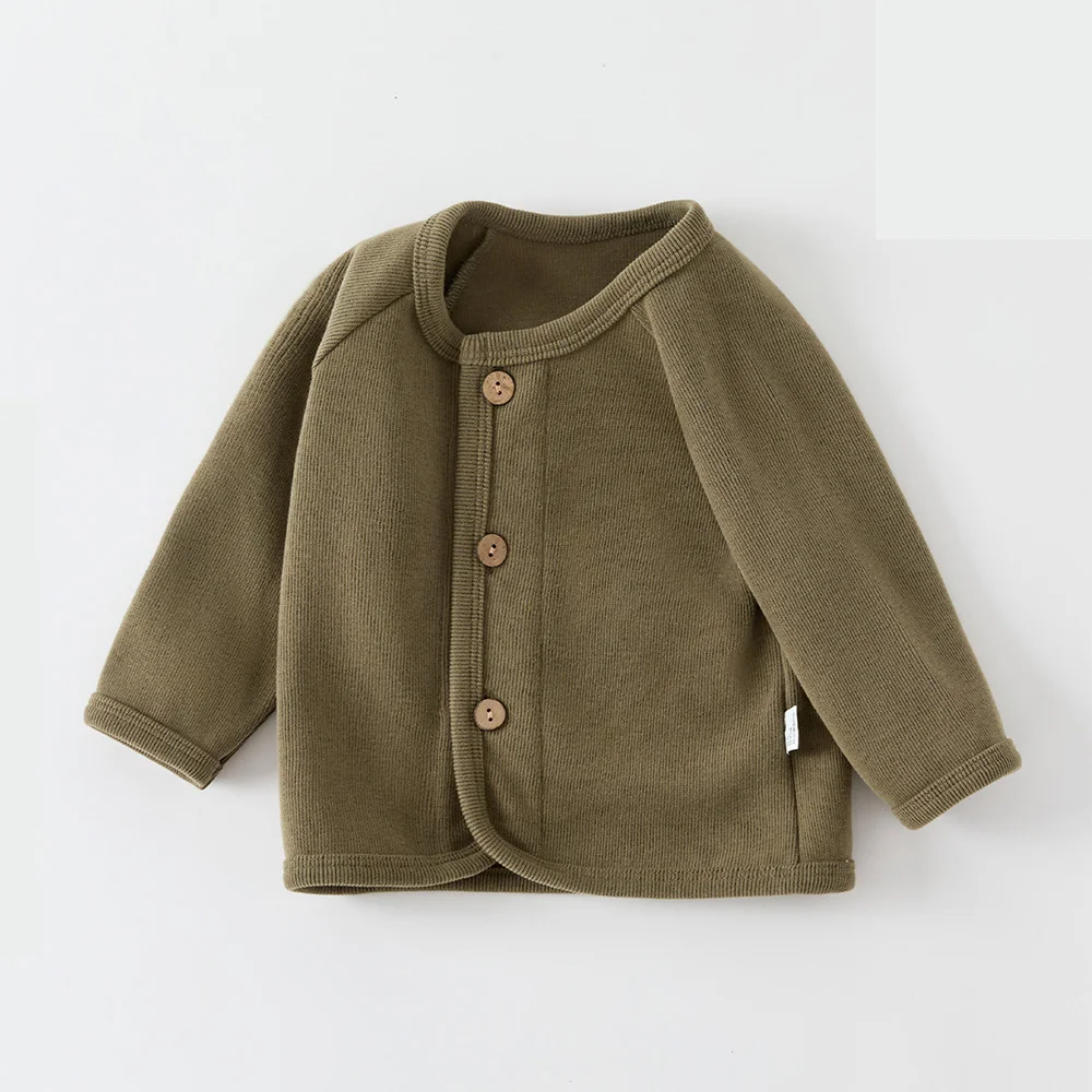 Kids Cardigan Solid Color Spring Autumn Knitted Baby Sweaters For Boys Girls Back To School Infant Outerwear Coats
