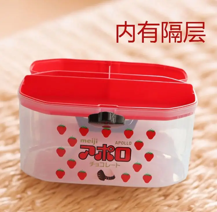 Nette Cartoon Kinder Doppel Schichten Lagerung Box Tragbare Kunststoff Spielzeug Kreide Snack Baustein Organizer Umweltfreundliche Material – Detail 9