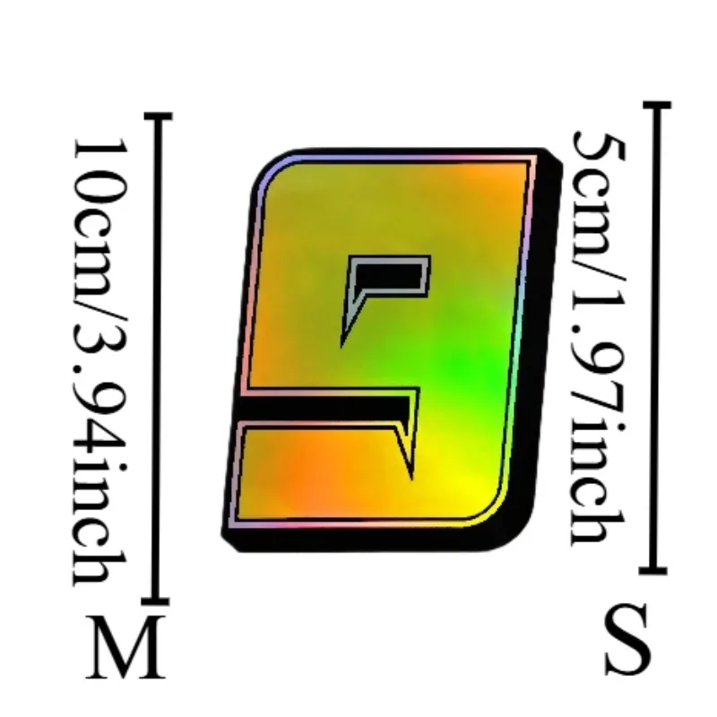 Holographic Number Stickers 0-9 2PCS, Laser Waterproof Vinyl Decals for Motorcycle Helmet Car Bike Exterior Decor
