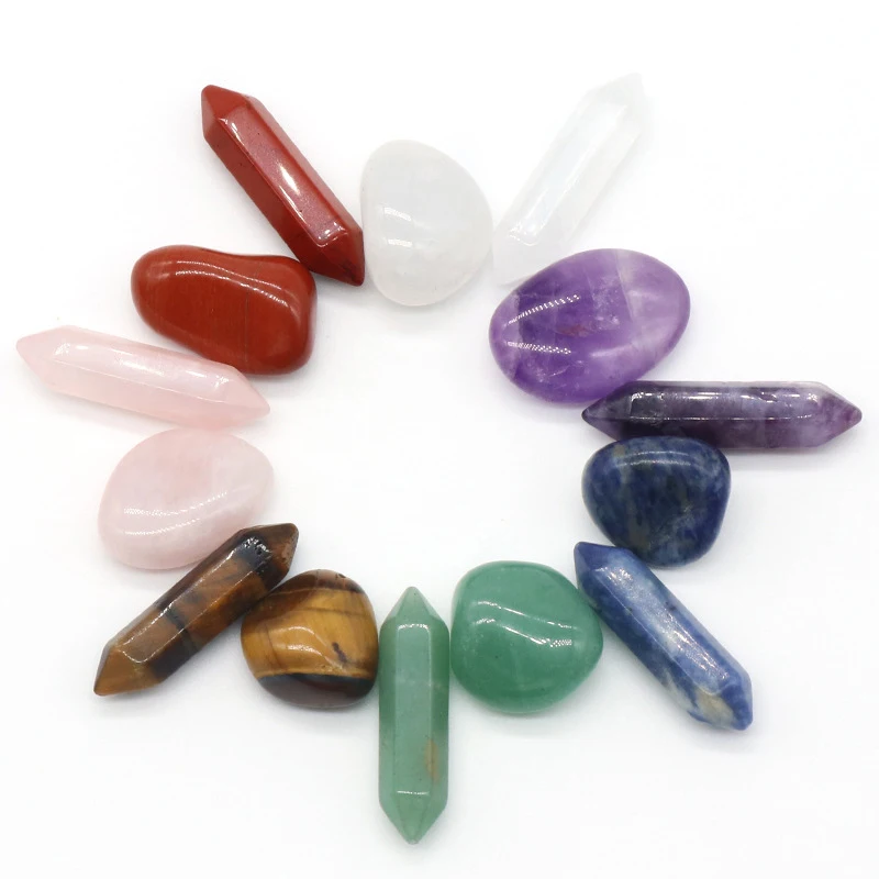 14pcs Seven Chakra Energy Stone Natural Crystal Gemstone Ornaments Gifts