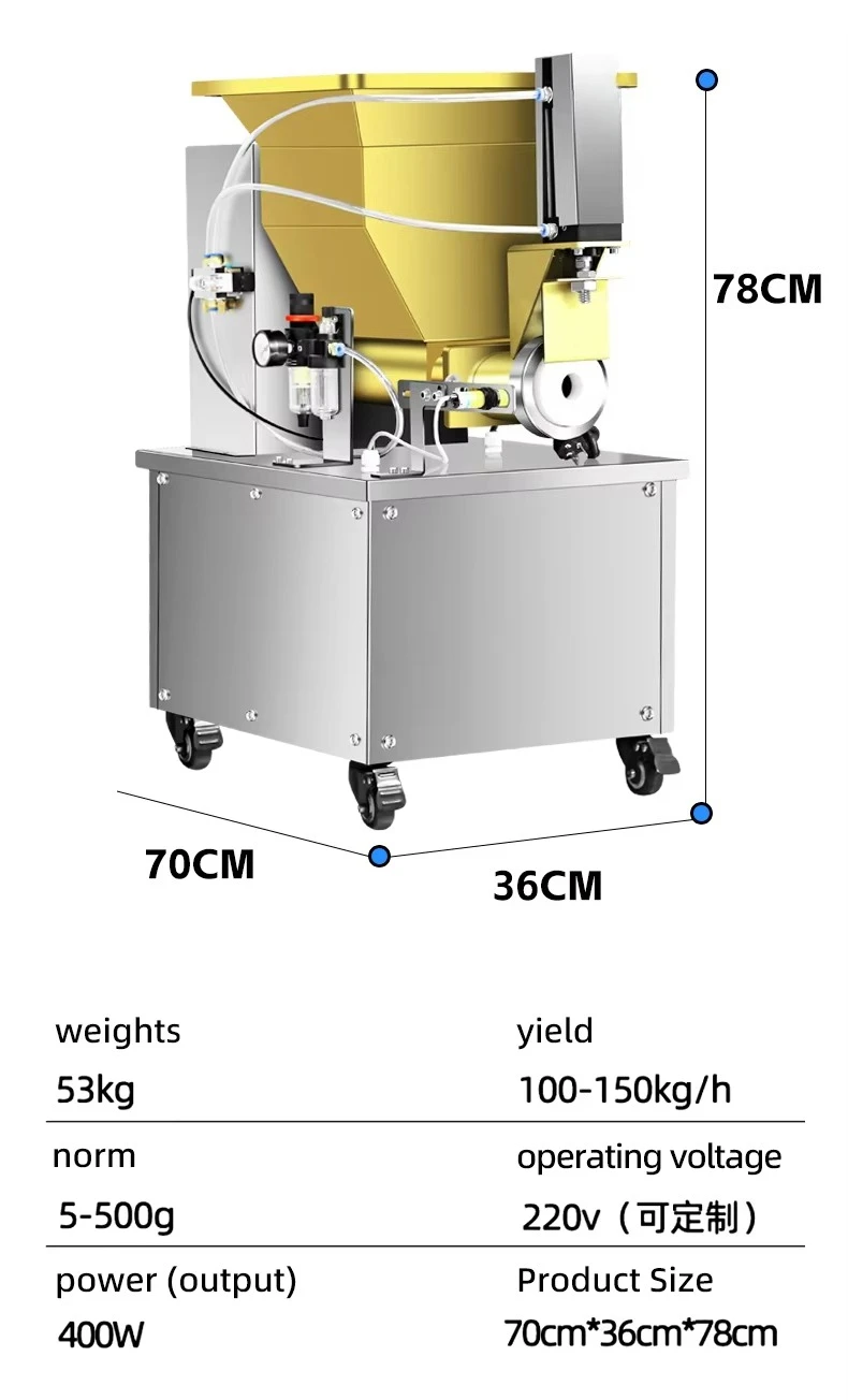 Full-Automatic Dough Ball & Pizza Biscuit Cutter Machine Rounder for Cereal Products & Dough Divider for Grain Product Making