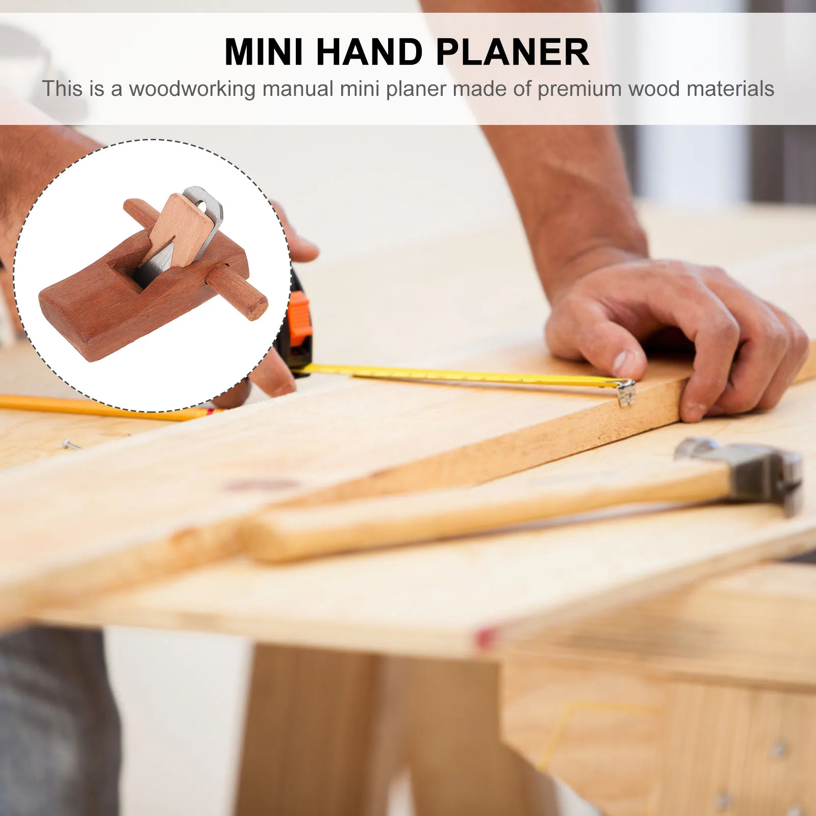

Woodworking Planer Mini H Planer Trimming Tool 65Mn Small Size Use Sculpture DIY Copper Mouth Durable