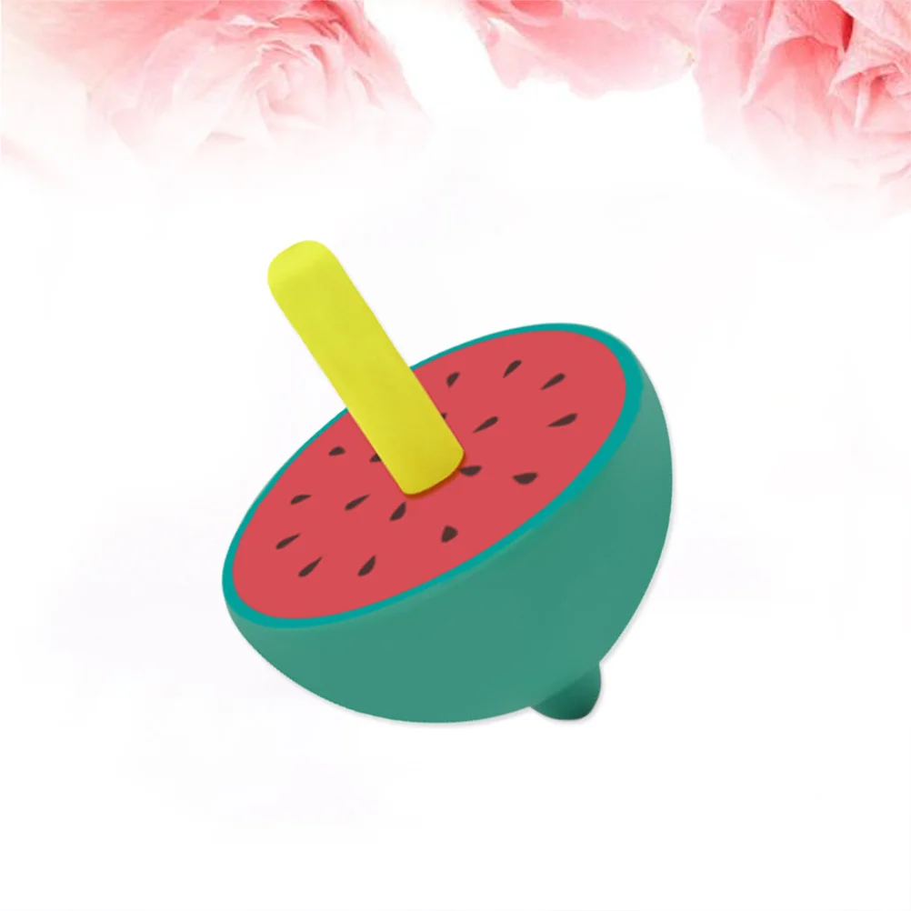 

Мини-мультяшная форма фруктов, деревянная красочная традиционная детская игра, вращающийся подарок, арбузный верх, прочный ручной глаз