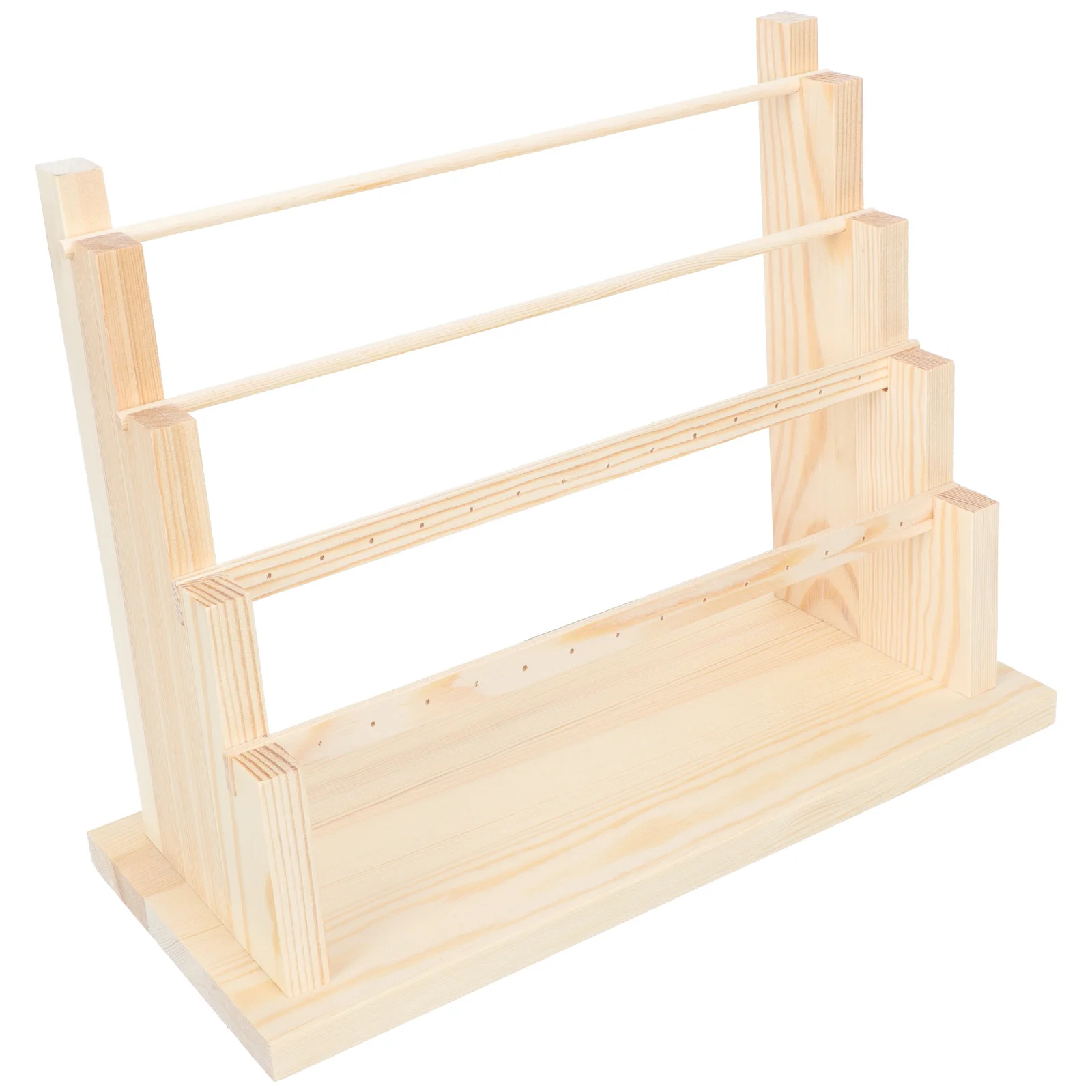 Multi-Layer Wooden Jewelry Storage Rack Detachable Display Stand Ring Earring Bracelet Organizer Wooden Jewelry Display Stand