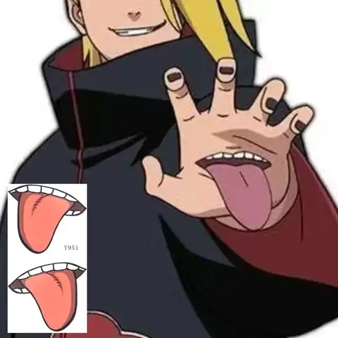 Naru Orochimaru Akatsuki Deidara Cosplay Tattoo Stickers Body Tattoos Halloween Cosplay Costume Accessory Props