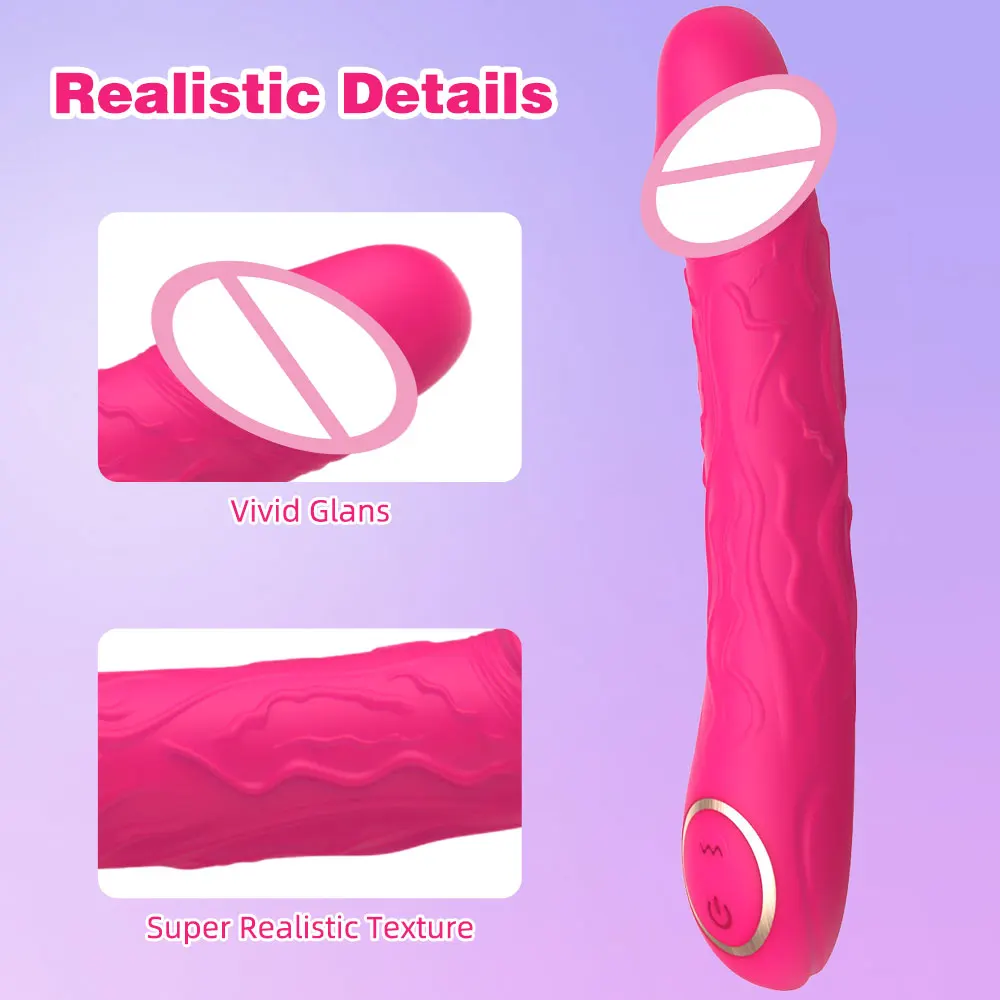 Realistic Dildo Vibrator for Women Sex Toys Clitoris G Spot Anal Stimulator with 10 Powerful Vibration Mode Waterproof Powerful