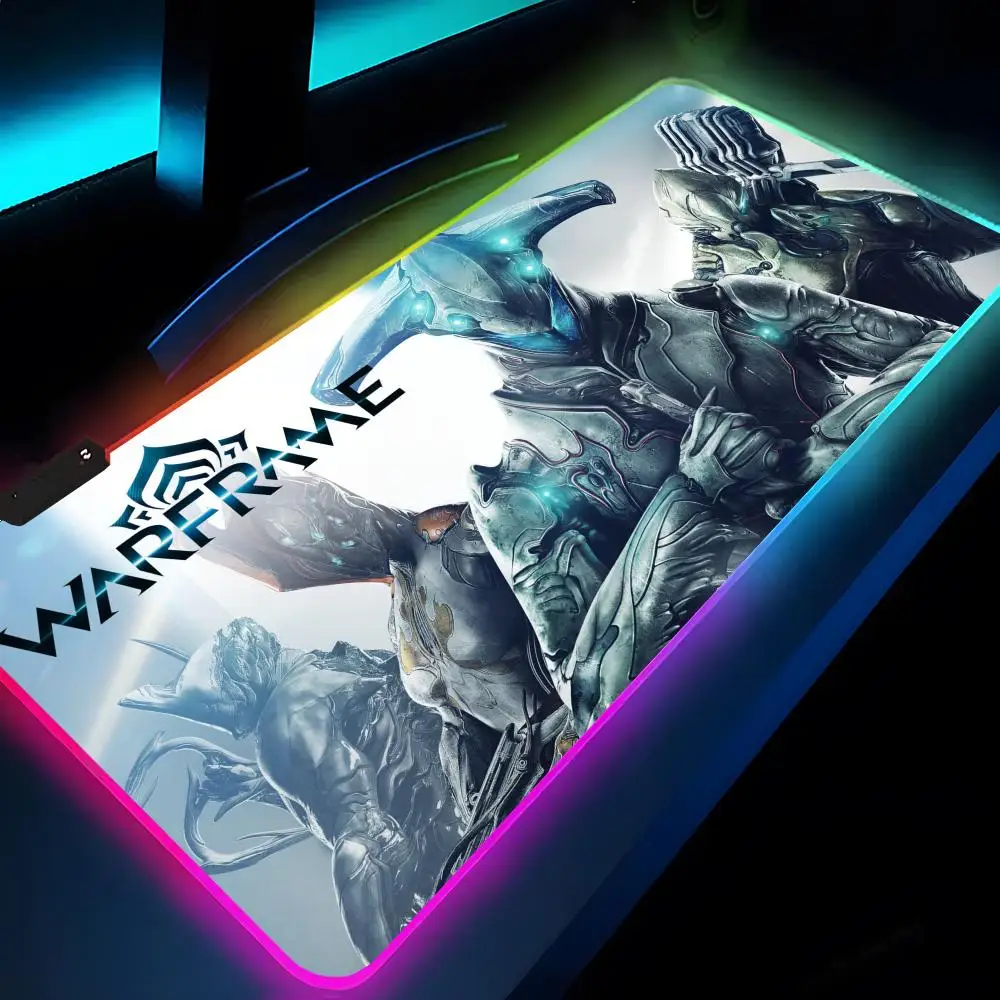 

Games Warframes Mouse Pad Rgb Xxl Laptop Mat Gaming Mousepad Backlit Keyboard Gamer Girl Table Pads Desk