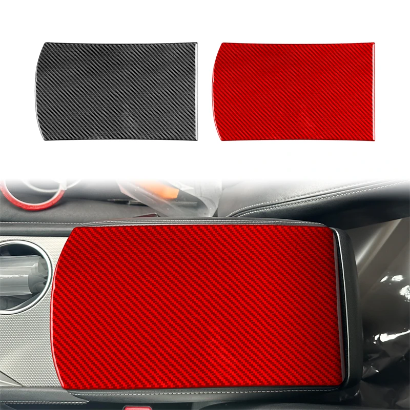 For Infiniti Q50 2014-2020 Car Accessories Carbon Fiber Centre Armrest Box Panel Decorative Cover Interior Decoration Sticker