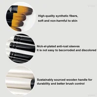 12/48 Pcs/set Nylon Hair Wooden Handle Watercolor Paint Brush Pen Set Learning DIY Oil Acrylic Painting Art Paint Brushes Suppli 4