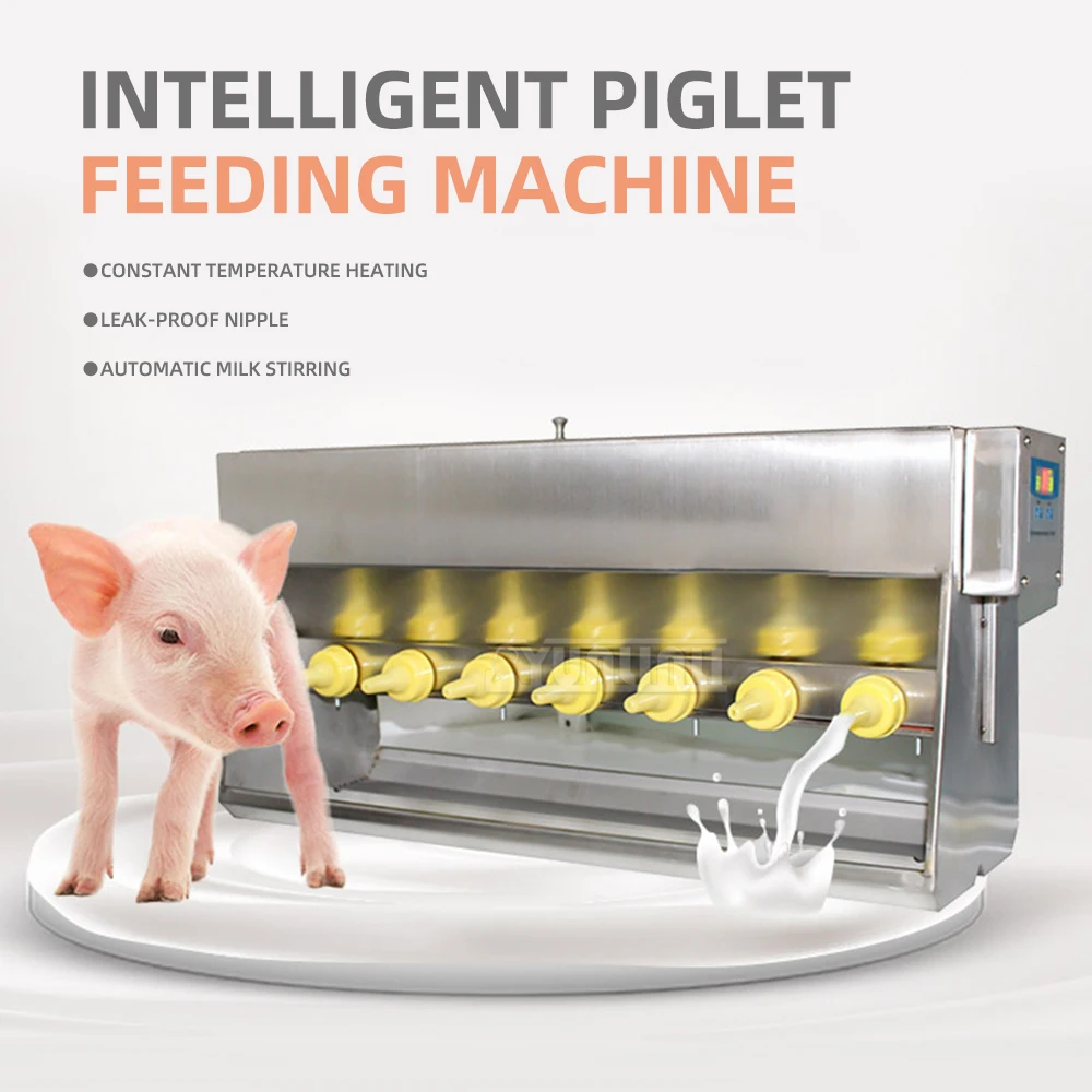 

Stainless steel double-sided feeding machine, 10 head feeding device for lambs and piglets