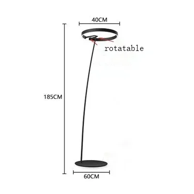 JIANKEXING Ring Angeln Stehlampe Raumdekor Goldene lange Stange moderne einfache LED minimalistische Licht Luxus Designer vertikale Tischlampen 9