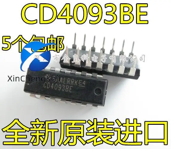 

30 шт. Оригинальный Новый CD4093BE CD4093 DIP-14 4-полосный 2-входной триггер