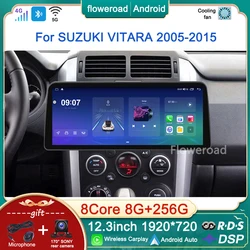 12.3inch Android 13 For SUZUKI GRAND VITARA 2005 2006 2007 2008 - 2015 Car Radio Multimedia Player Navigation Stereo Carplay GPS