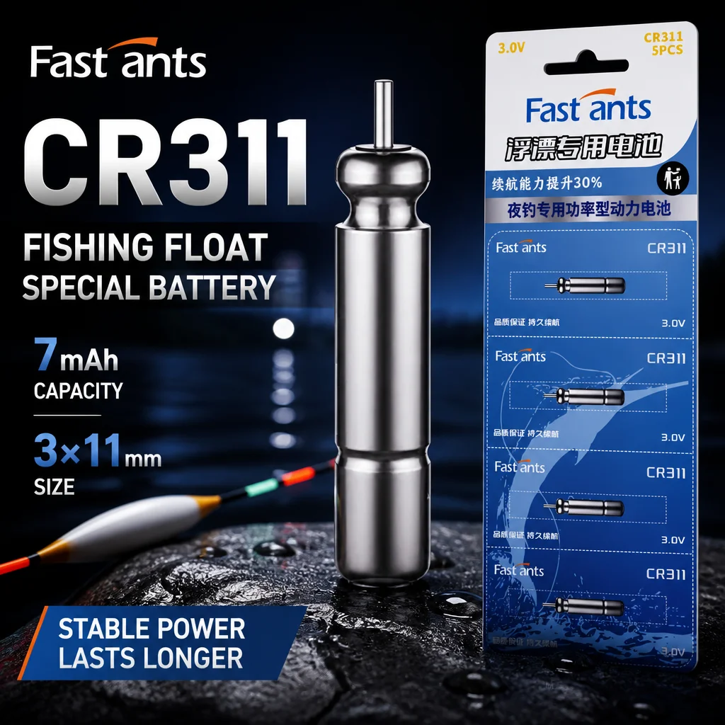 CR311 Lithium Battery 3V Pin Type for LED Fishing Float Night Luminous Bobber Fishing with Light Accessories 3mm
