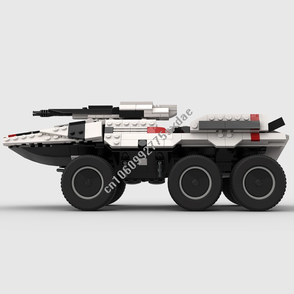 MOC Building Blocks M35 Mako Mass Effect Land Chariot War Tank Model Bricks Vehicle Car DIY Assemble Children Birthday Gift Toys