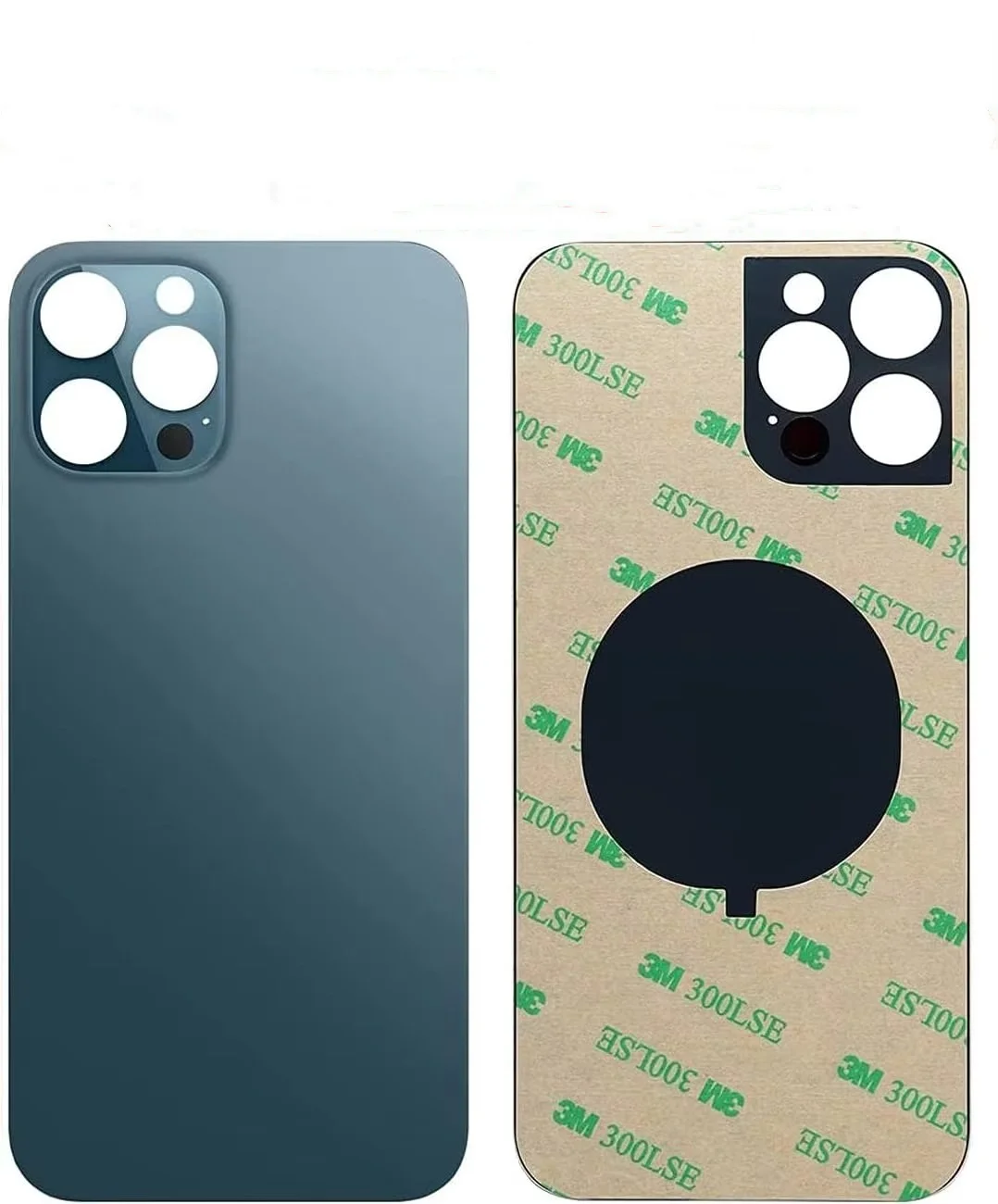 Back Glass+3M glue For IPhone12 Pro-12 Pro Max Back Cover Glass Fast Replacement Housing Battery Cover Big Hole Rear Glass