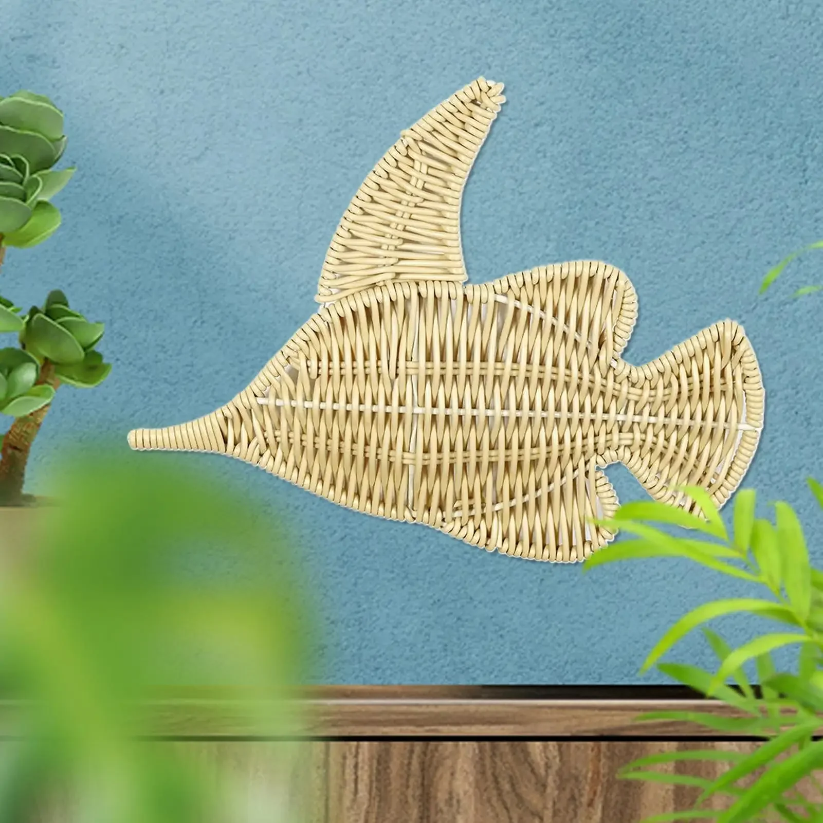 Wicker Wall Decor Crab Nautical Sculpture Farmhouse Beach Theme Bathroom Decor for Bedroom Bathroom Nursery Living Room Indoor
