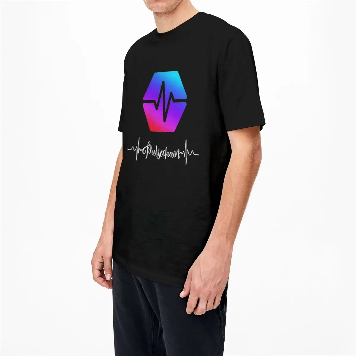 The Crypto Trinity (Hex, Pulsechain And PulseX) T Shirts 100% Cotton Hippie Tee Shirt For Male Short-Sleeve Casual Clothes