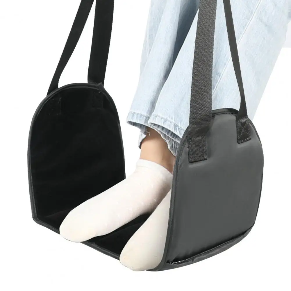 Travelling Foot Hammock Adjustable Airplane Foot Hammock for Office Travel Wide Platform Base for Under-desk Relaxation Portable