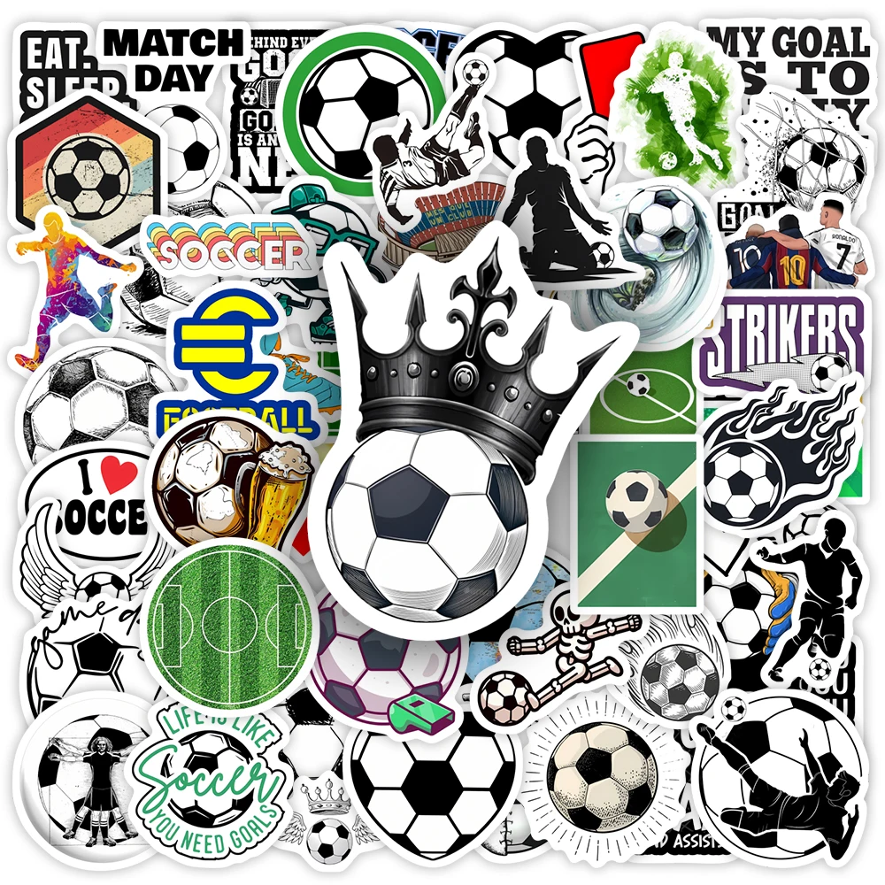 Soccer Football  Stickers Sports Physical Activity DIY Gift Decal for Phones Laptops Bottles Decor Graffiti Waterproof Stickers