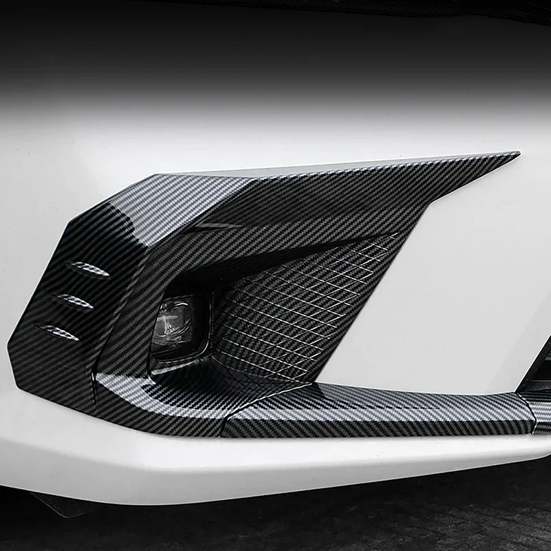 

For Honda Civic 11th Gen 2022 Car Front Foglight Eyebrow Bumper Stickers Carbon Fiber Color Fog Lamp Decals Exterior Accessories