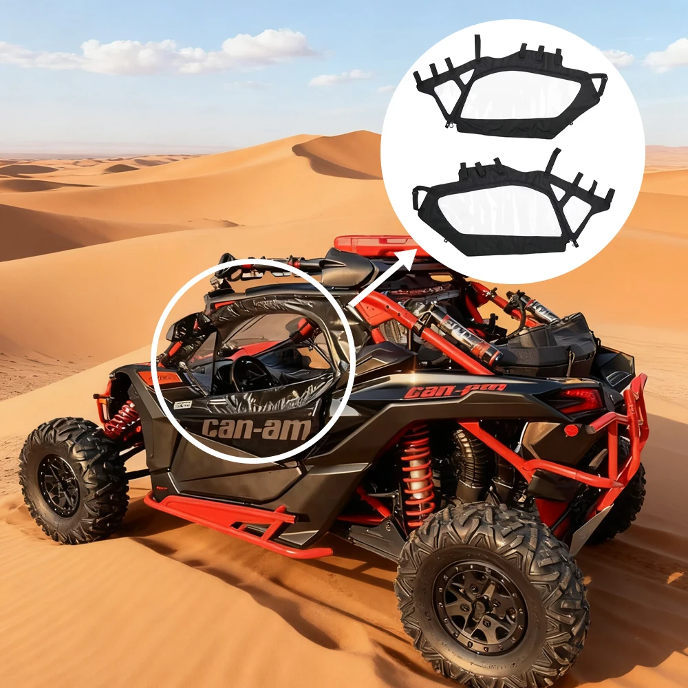 Accesorios UTV Kit de juego de ventana suave para Can-Am Maverick X3 R RR 900 HO 4x4 XRC XMR XRS DS RS Turbo DPS 2017-2024 2 plazas