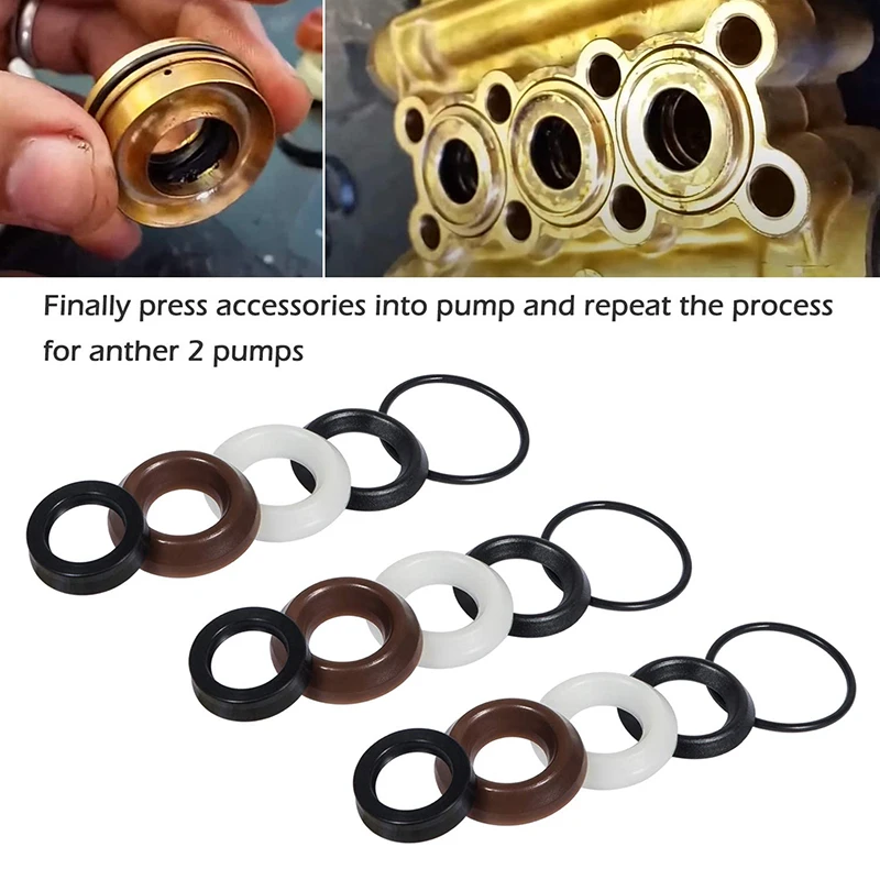 Packing Kit Pressure Washer Pump Seal Repair Accessory Kit 5019006400 for Comet ZWD ZWDK Series 15MM Pressure Washer Pump