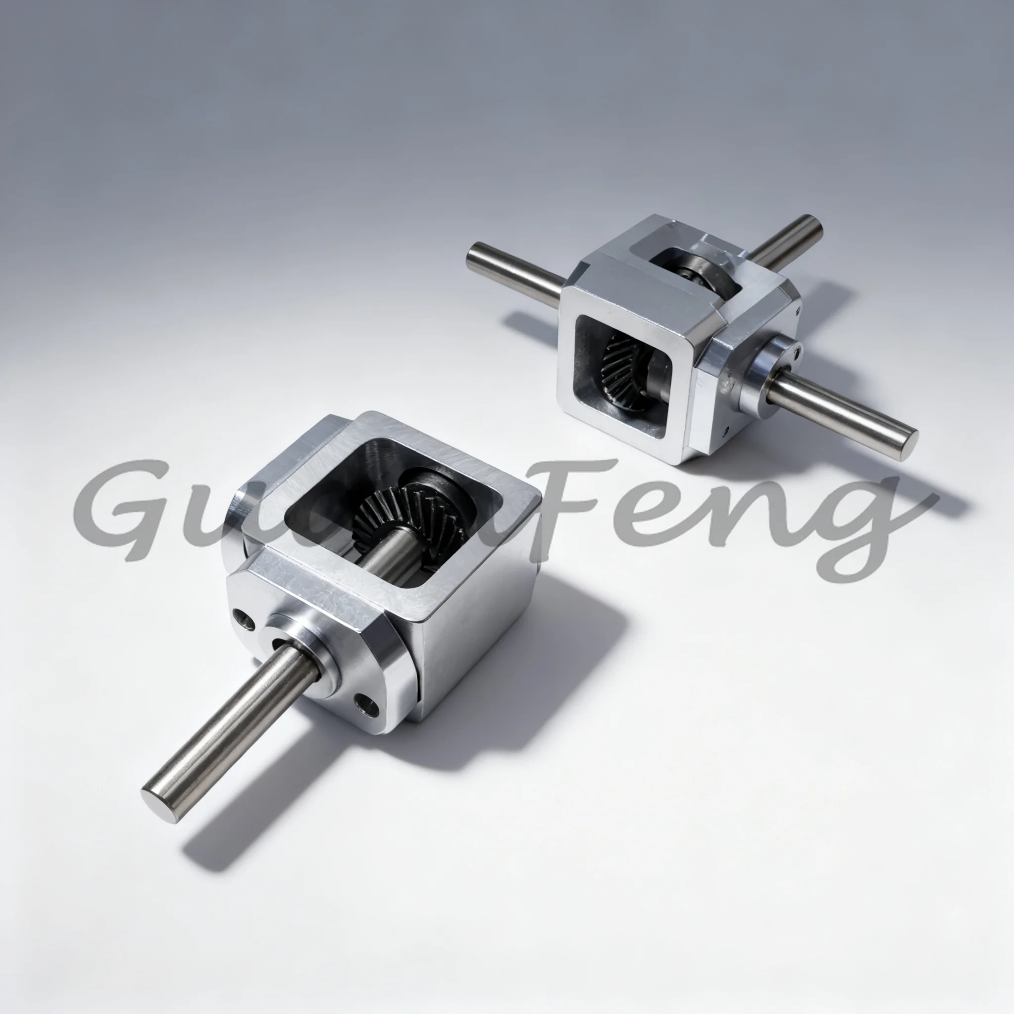 1M 20T T-Cross Right Angle Bevel Gear Box, 1:1 Drive, 8mm Output Shaft, 20KG Load 2000RPM
