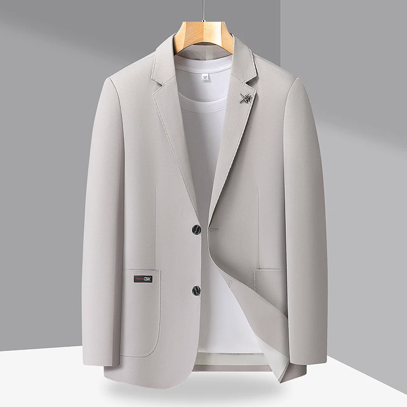 2026 Blazer Lightweight High-end Men's Fashionable Business Outdoor Travel Youthful Wedding Hosting Casual Korean Style Blazer