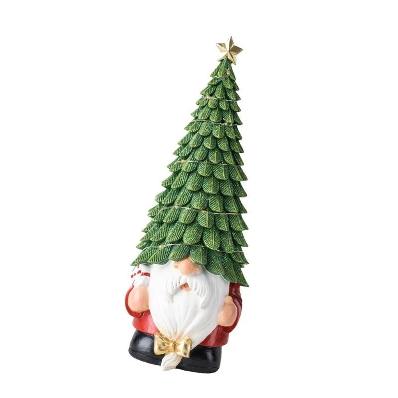 Nouveau Festival visage moins elfe poupées résines Figure noël décoration table ornement