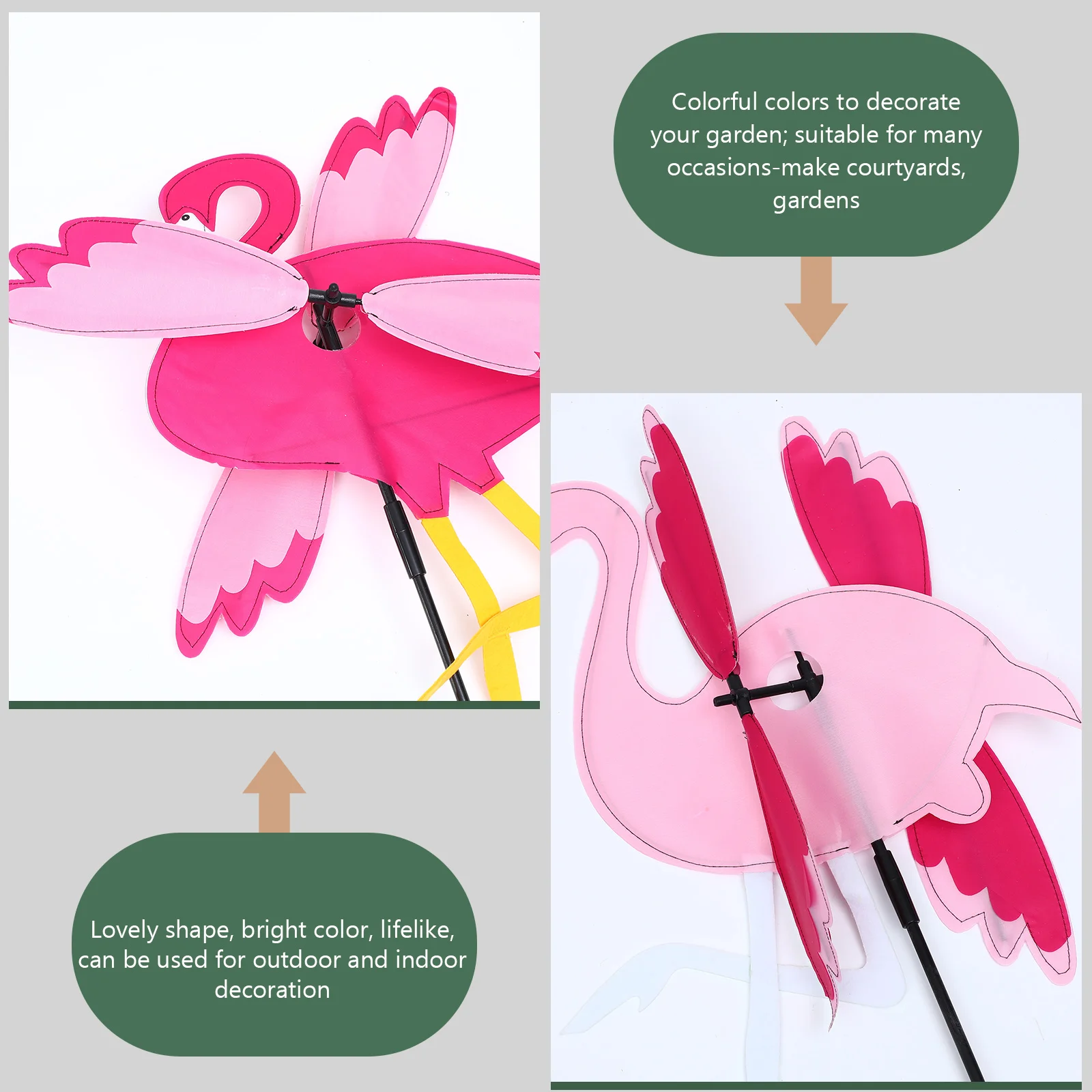 Outdoor Decor Playset Flamingo Pinwheel Whirligig Wind Deterrent Windmill Garden Floral Toys