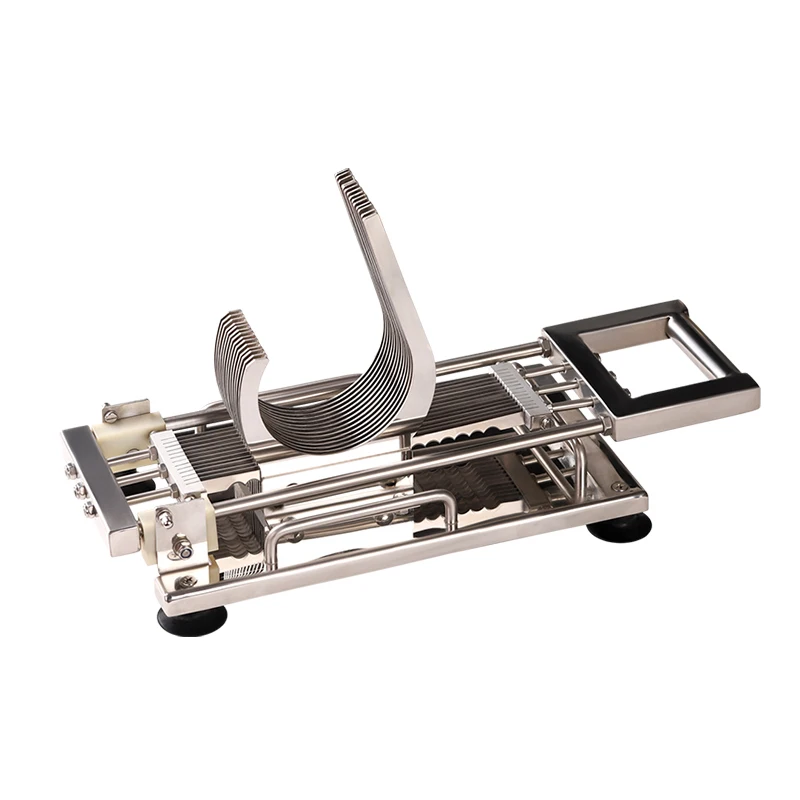 핸드 푸시 4mm 베이컨 오이 감자 과일 절단 슬라이싱 기계 스테인레스 스틸 야채 블레이드 슬라이서 커터