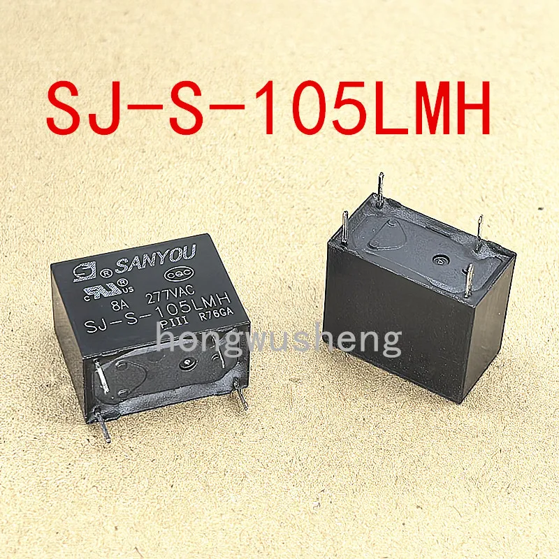 100% новое 2 шт. SJ-S-105LMH реле постоянного тока 5 В 8А 4 контакта