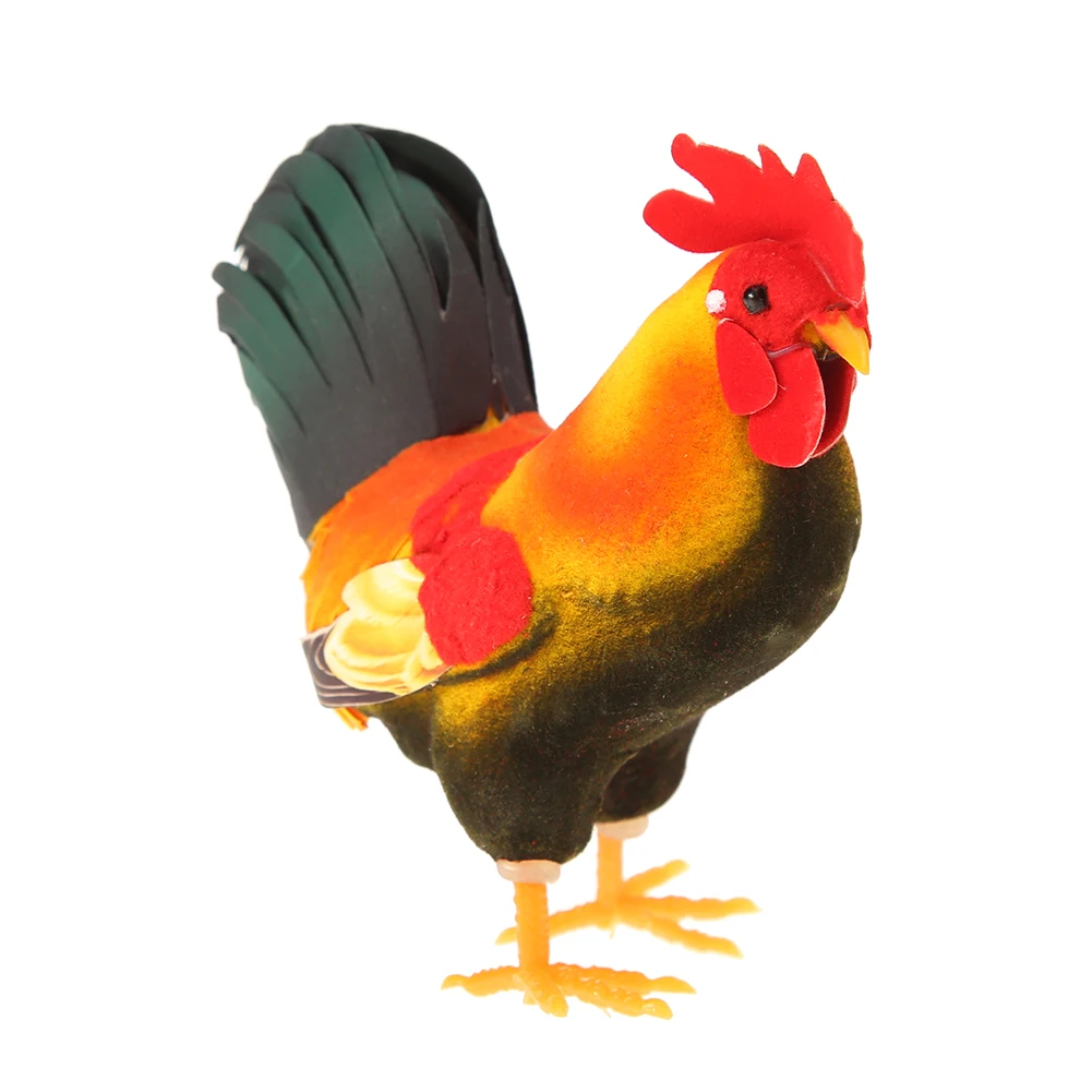 Simulation Foam Rooster Model Fake Artificial Animal Miniature Ornament