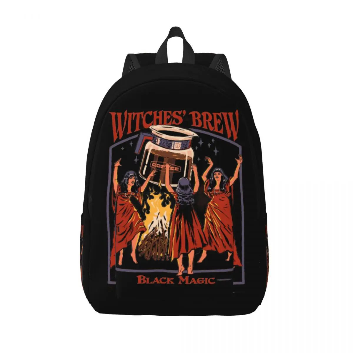 Barista Coffee Cooking Witches Brew Backpack, Meados do século moderno escuro artes Daypack para Barista, Bolsa de ombro