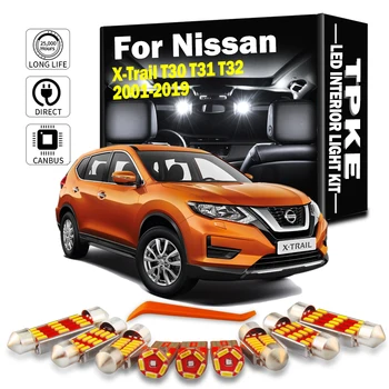 TPKE Canbus לניסן X-trail X שביל T30 T31 T32 2001-2018 2019 רכב מנורות LED פנים כיפת מפת Trunk אור ערכת אבזרים