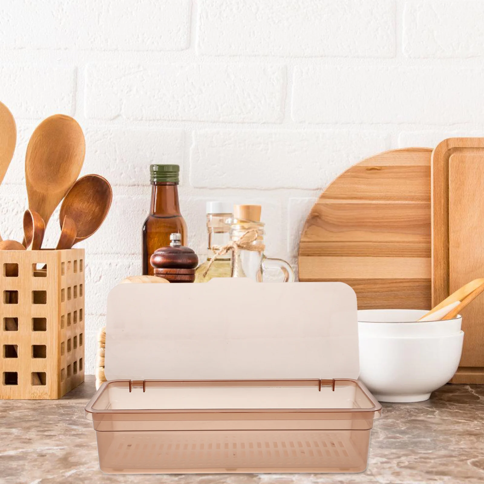 

2 Pcs Cutlery Storage Box Fork and Spoon Organizer Tray Holder Kitchen Pp Utensil Travel